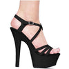 Ellie Shoes Dreamer 6" Stiletto w/2" Platform Black Ten