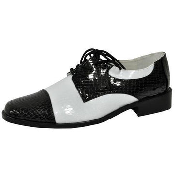 SHOE OXFORD BK AND WT MEN LG