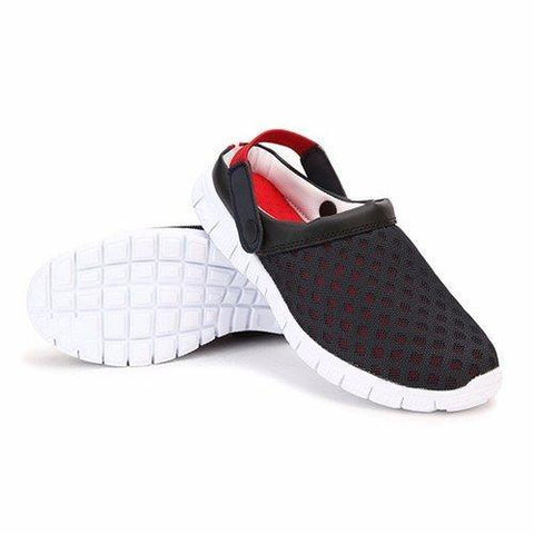 Men Mesh Breathable Color Match Open Heel Slip On Beach Slippers