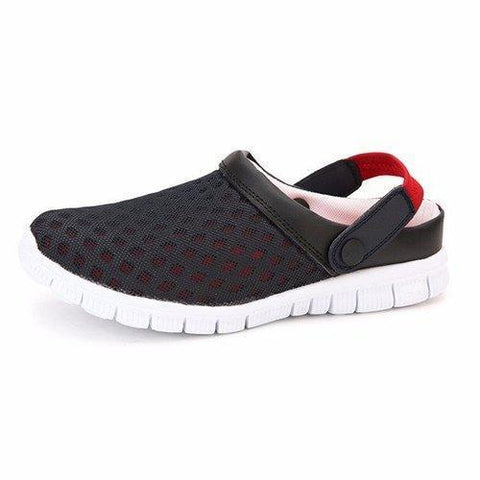 Men Mesh Breathable Color Match Open Heel Slip On Beach Slippers