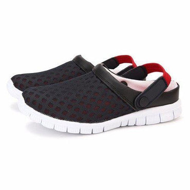 Men Mesh Breathable Color Match Open Heel Slip On Beach Slippers