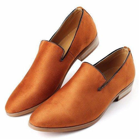 Men British Style Slip On Soft Suede Moccasins Boat Driving Flats Shoes For Men