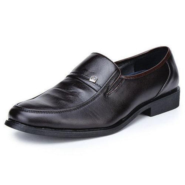 Mens Metal Pure Color Slip On Flat Business Formal Shoes