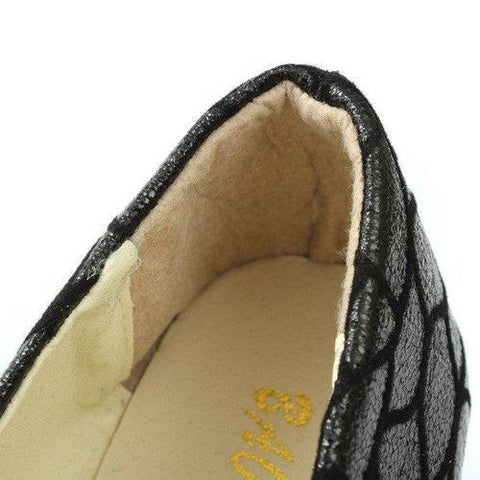 Fashion Stone Pattern Crack Leisure Flat  Slip On Loafers