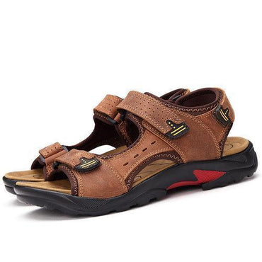 Men Large Size Leather Sandals