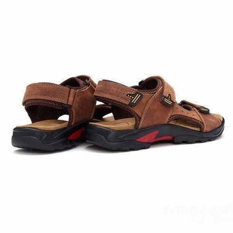 Men Large Size Leather Sandals