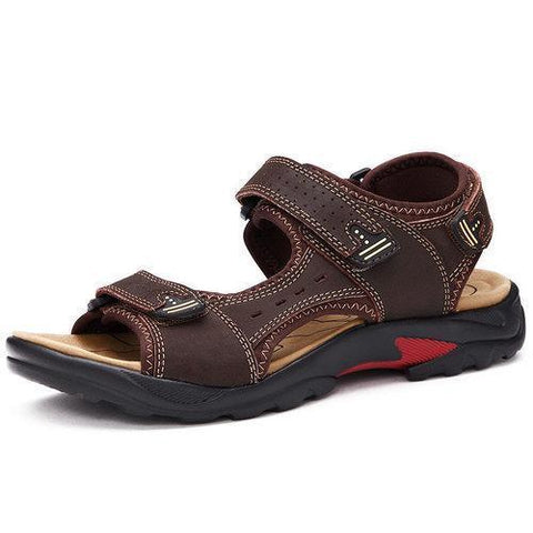 Men Large Size Leather Sandals