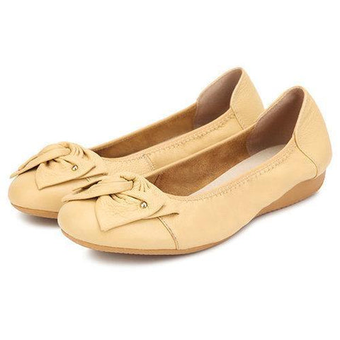 Big Size Floral Butterflyknot Slip On Soft Sole Light Flat Shoes