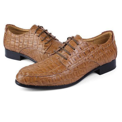 Large Size Men Leather Lace Up Pointed Toe Business Formal O