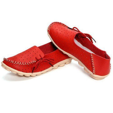 Butterflyknot Breathable Soft Lace Slip On Soft Pierced Flat Loafers