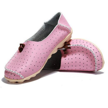 Big Size Hollow Out Breathable Soft Sole Slip On Flat Loafers