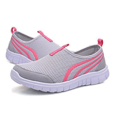 Mesh Breathable Light Slip On Sport Casual Flat Trainers