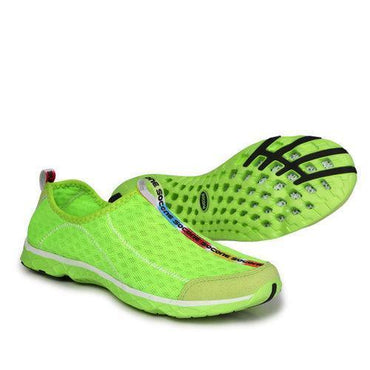 Big Size Mesh Color Match Breathable Slip On Flat Sport Shoe