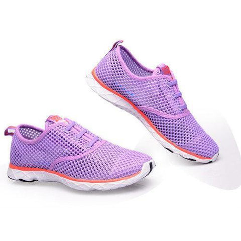 Men Women Lovers Mesh Breathable Color Match Lace Up Flat Sport Casual Shoes