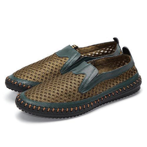 Big Size Mesh Breathable Light Holllow Out Slip On Casual Shoes For Men