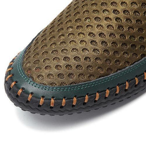 Big Size Mesh Breathable Light Holllow Out Slip On Casual Shoes For Men