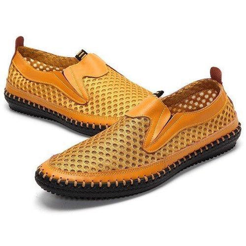 Big Size Mesh Breathable Light Holllow Out Slip On Casual Shoes For Men