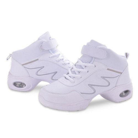 Leather Soft Sole Breathable Lace Up Sport Dance Jazzy Shoes