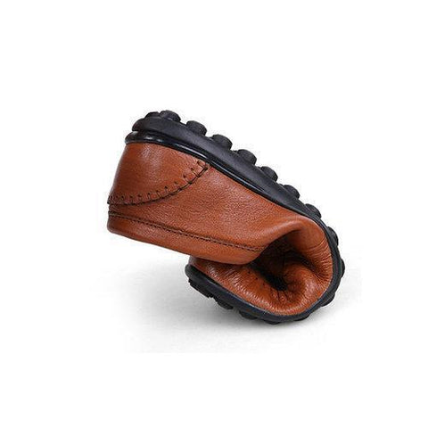 Big Size Men Leather Soft Sole Comfortable Slip On Business Shoes