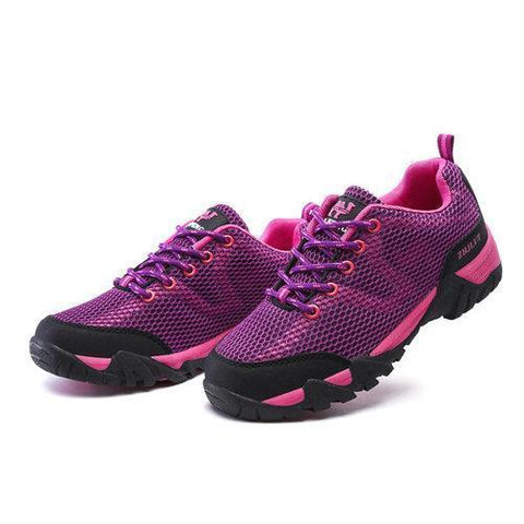 Big Size Men Women Lover Mesh Breathable Anti Skip Lace Up Outdoor Hiking Shoes