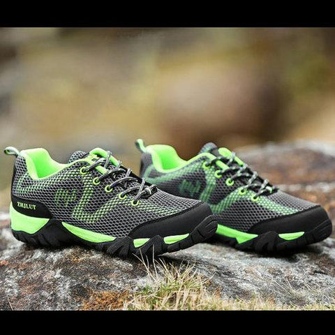 Big Size Men Women Lover Mesh Breathable Anti Skip Lace Up Outdoor Hiking Shoes