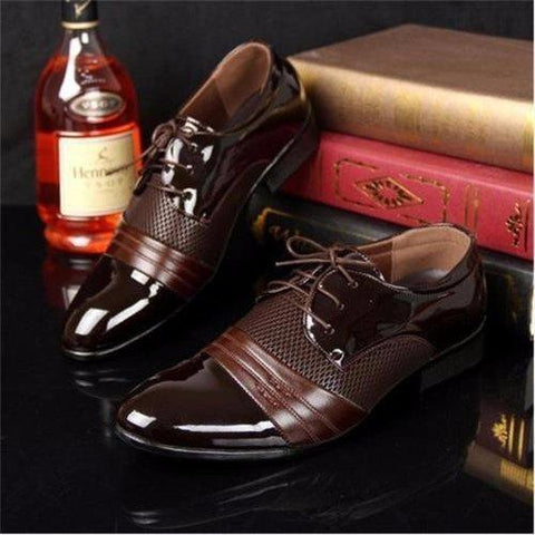 Men Formal Pointed Toe Blucher Shoes