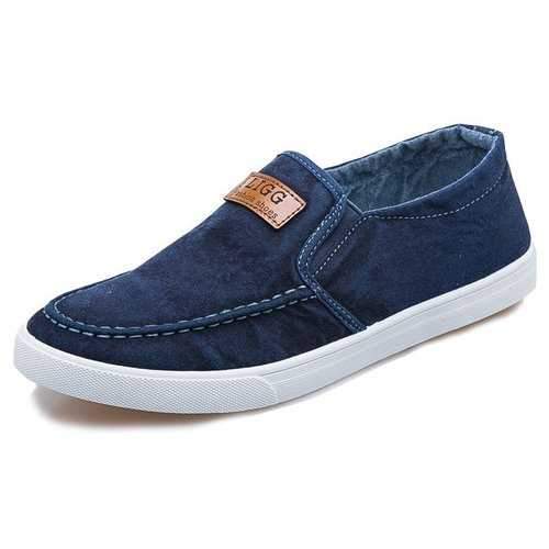 Men Canvas Slip On Casual Shoes