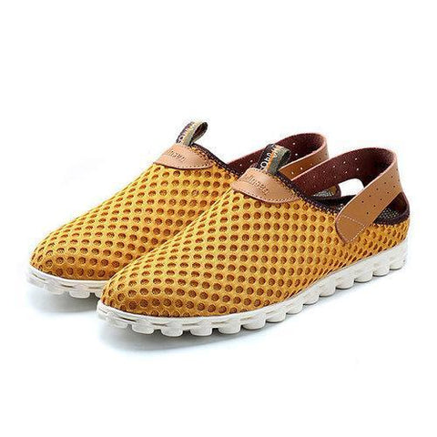 Big Size Mesh Breathable Slip On Flat Casual Sport Shoes For