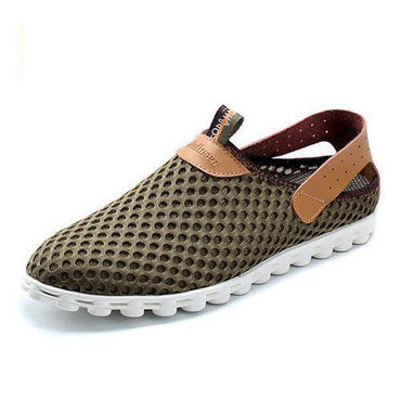 Big Size Mesh Breathable Slip On Flat Casual Sport Shoes For