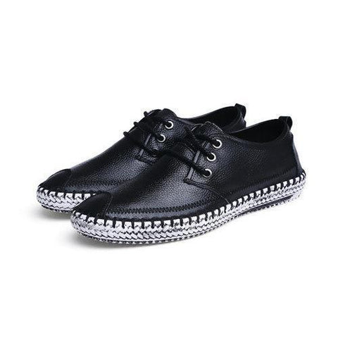 Big Size Cap-toes Stitching Lace Up Sport Flat Casual Shoes For Men