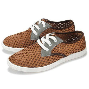 Men Mesh Sport Casual Breathable Lace Up Shoes