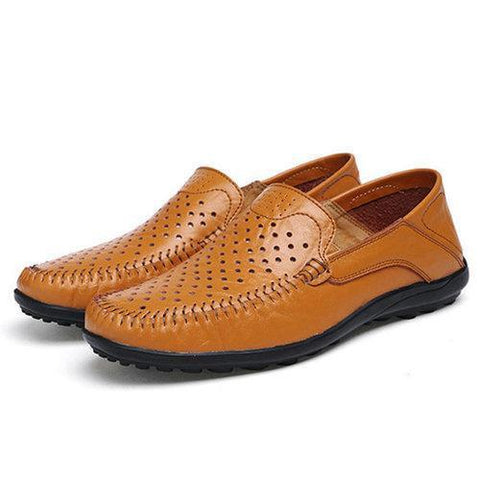 Large Size Men Hole Leather Shoes