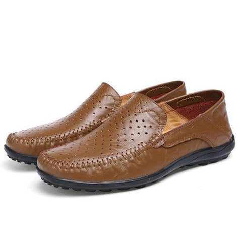 Large Size Men Hole Leather Shoes