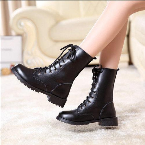 Women Lover Soft Round Toe Elegant Black Boots