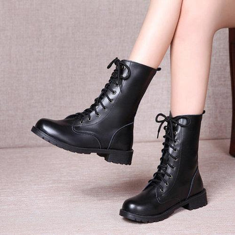 Women Lover Soft Round Toe Elegant Black Boots