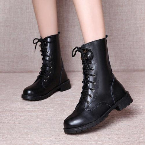 Women Lover Soft Round Toe Elegant Black Boots