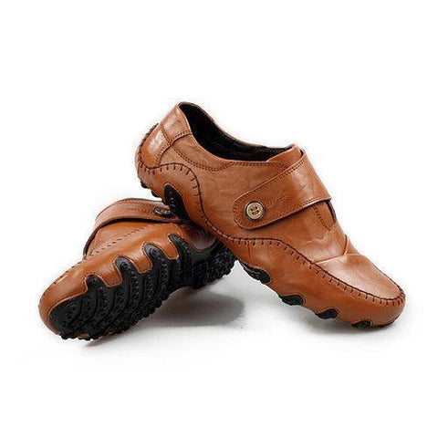 Stitching Driving Flat Lace Up Weave Leather Soft Oxford Shoes