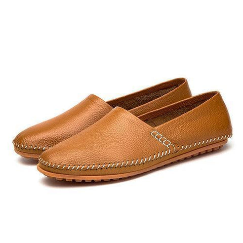 Big Size Men Genuine Leather Driving Loafers Comfortable Slip On Moccasin Shoes