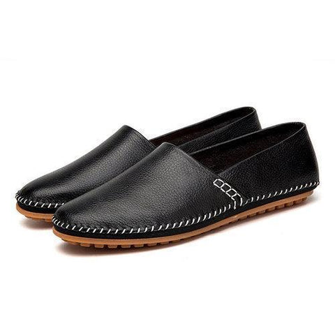 Big Size Men Genuine Leather Driving Loafers Comfortable Slip On Moccasin Shoes