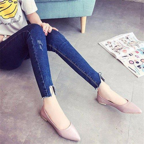 Ballet Flat Pointed Toe Slip On Boat Work Casual Loafer