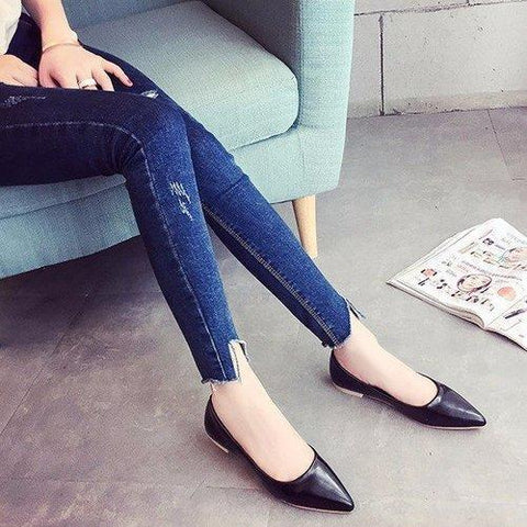 Ballet Flat Pointed Toe Slip On Boat Work Casual Loafer