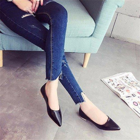 Ballet Flat Pointed Toe Slip On Boat Work Casual Loafer