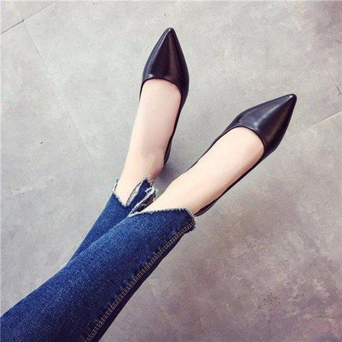 Ballet Flat Pointed Toe Slip On Boat Work Casual Loafer