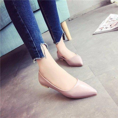 Ballet Flat Pointed Toe Slip On Boat Work Casual Loafer