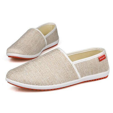 New Men Shoes Lightweight Cotton Blend Slip On Breathable Flats