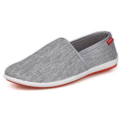 New Men Shoes Lightweight Cotton Blend Slip On Breathable Flats