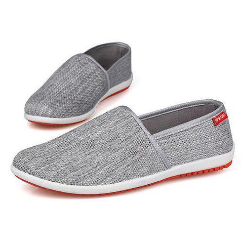 New Men Shoes Lightweight Cotton Blend Slip On Breathable Flats