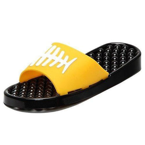 Massage Pattern Fish Bone Slip On Flat Peep Toe Home Bathroom Slippers