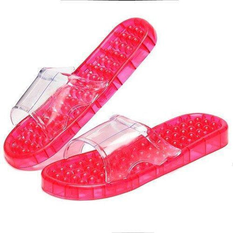 Crystal Transparent Massage Indoor Flat Slip On Casual Home Shoes