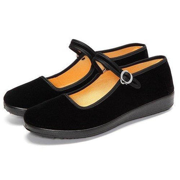 Black Buckle Casual Shoes